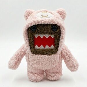 Domo Kun 7” Plush NHK #607 Cute Pink Teddy Bear Domo Limited Edition 2011 *RARE*